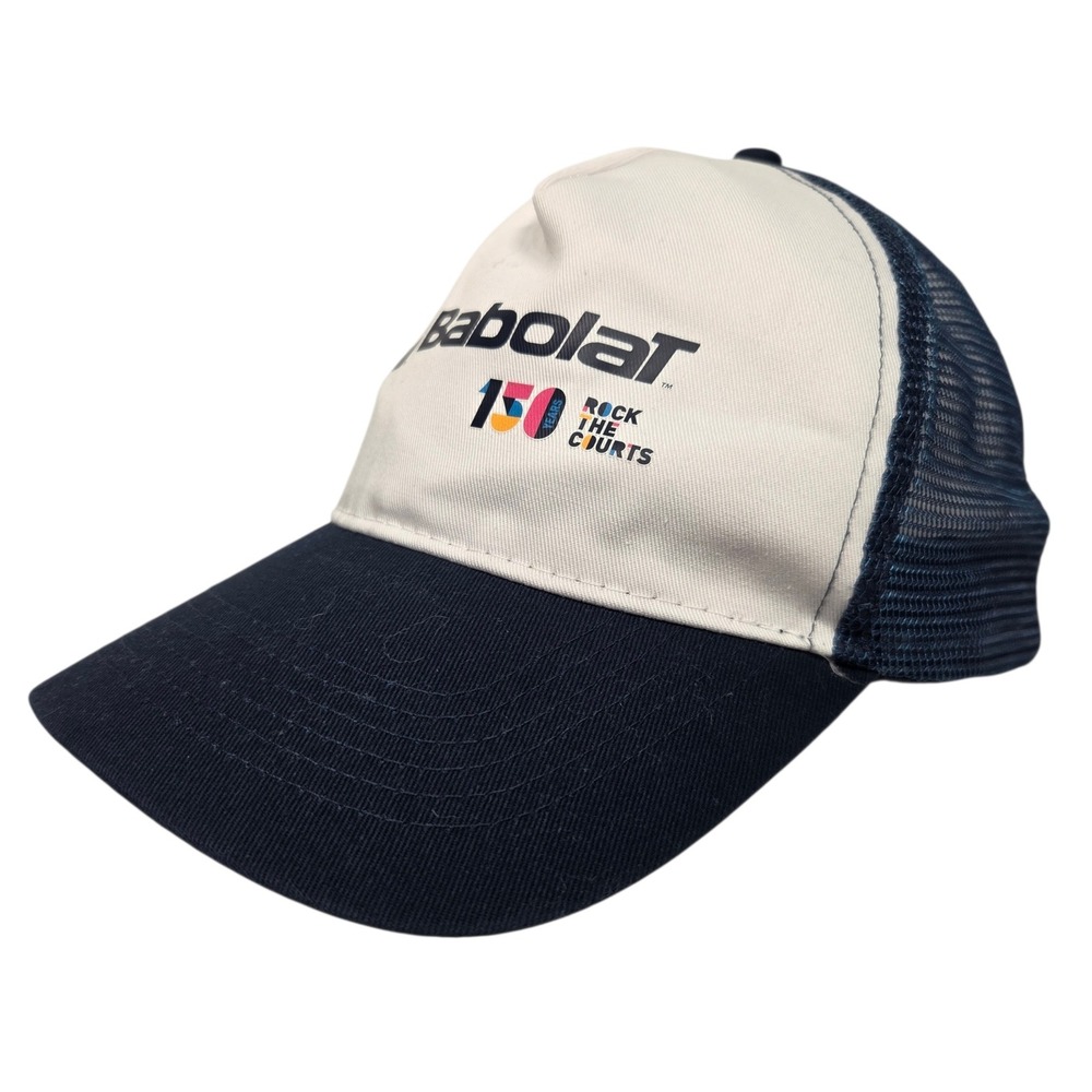 Babolat 150 Years Rock the Courts Trucker Hat Mens Navy White  Snapback Cap